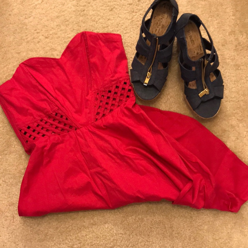 Hot Pink Strapless Dress